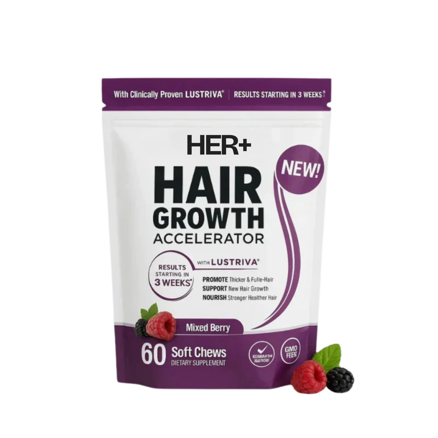 Hair Growth Gummies for Thicker, Fuller Hair